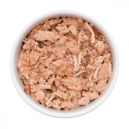 Корм консервированный полнорационный беззерновой для котят и кошек с чувствительным пищеварением с лососем и морской рыбой, 0.1кг-4