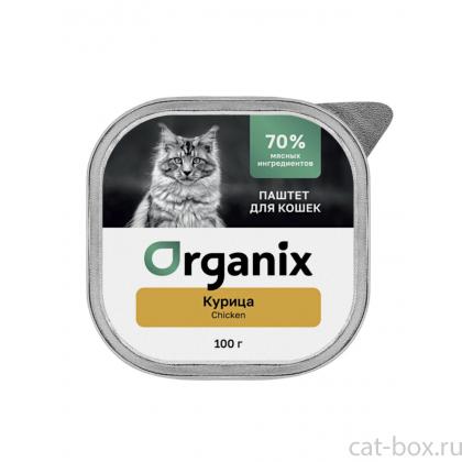 Премиум паштет с курицей для кошек, 70% мяса, 0.1кг-0