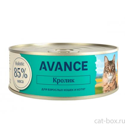 Корм консервированный полнорационный для котят и кошек с кроликом, 0.1кг-0