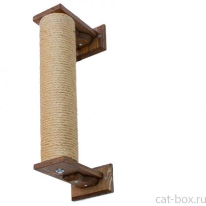 Когтеточка столбик настенный Шоколад для кошек 50см-0