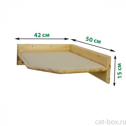 Мягкая угловая лежанка Натуральное дерево для кошек-0