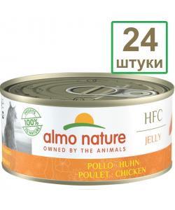 Набор 24 штуки по 150 г Консервы для Кошек с Курицей в желе (HFC - Jelly - Chicken) 3.6кг