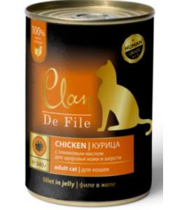 Clan De File консервы для кошек, курица в желе