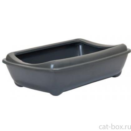 Туалет для кошек глубокий  43*30*12см, серый-0