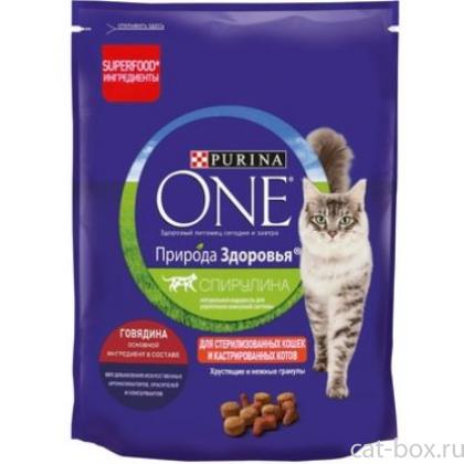 Для стерилизованных кошек с говядиной "Природа здоровья"-0