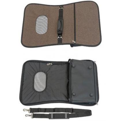 Сумка-переноска жёсткая серия ПРОМЕНАД с карманом коричневая-4