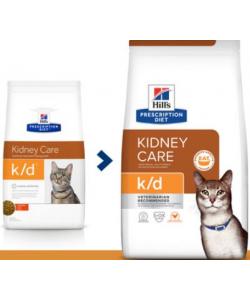Сухой корм для кошек K/D лечение почек, сердца и нижнего отдел мочевыводящих путей с курицей