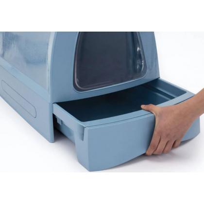 Туалет для кошек закрытый ZUMA, пепельно-синий, 40*56*42,5 см-3