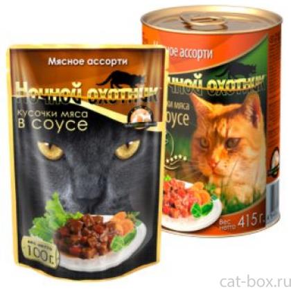 Консервы для кошек мясное ассорти в соусе-0