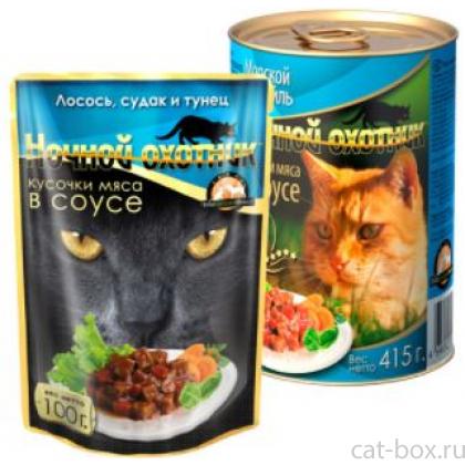 Консервы для кошек морской коктейль в соусе-0