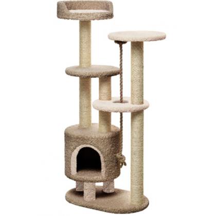 Комплекс с двумя полочками, лежанкой и канатом "Апель" 70*42*155 см, джут  -8