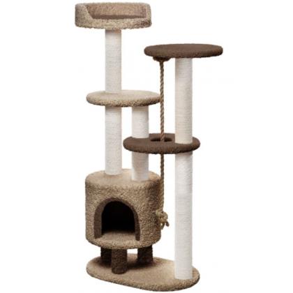 Комплекс с двумя полочками, лежанкой и канатом "Апель" 70*42*155 см, джут  -9