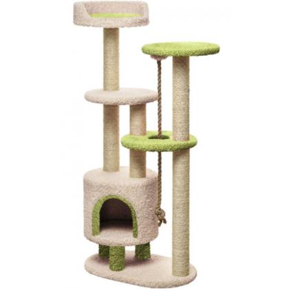 Комплекс с двумя полочками, лежанкой и канатом "Апель" 70*42*155 см, джут  -1