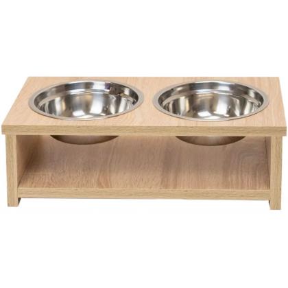 Кормушка для животных, двойная ламинат ДУБ сонома-2