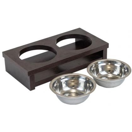 Кормушка для животных, двойная ламинат венге-3