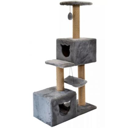 Комплекс-когтеточка "Бельведер"  темно-серый, джут 72*36*127 см-2
