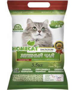 Комкующийся наполнитель "Эколайн" Зеленый Чай, 6 л., 2,8кг