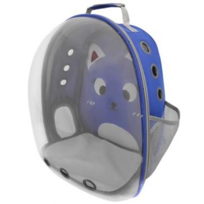 Рюкзак прозрачная стенка, "Сальва", синий, 31*42*38см-1