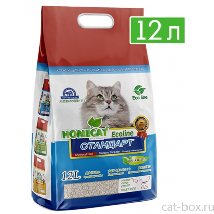 Комкующийся наполнитель Стандарт "Эколайн" без запаха, 12 л, 5.6кг-0