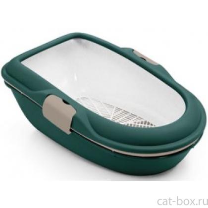 Туалет с функцией быстрой уборки с просеивателем Furba Chic, тёмно-зеленый, 39*59*22см-0