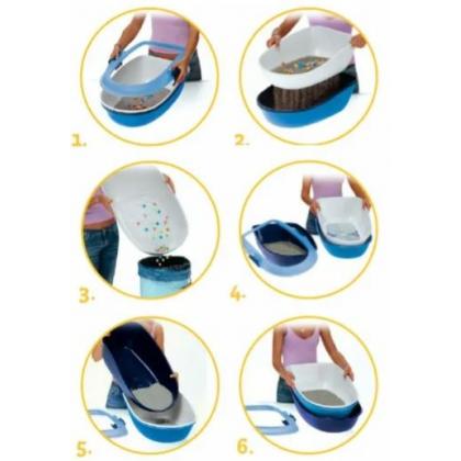 Туалет с функцией быстрой уборки с просеивателем Furba Chic, тёмно-зеленый, 39*59*22см-1