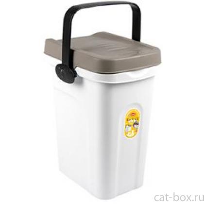 Прозрачный контейнер для корма, серый, 7л, 23*19*31см-0