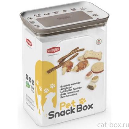 Герметичный контейнер, серый, 2,2л, 10x15,5x19,5см-0