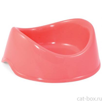 Миска пластиковая "Бисквит", коралловая, 0,15л-0