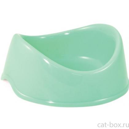 Миска пластиковая "Бисквит", бирюзовая, 0,25л-0