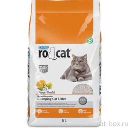 Комкующийся наполнитель без пыли с ароматом апельсина, пакет (Orange) 5л-0