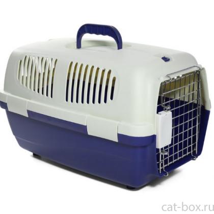 Переноска для животных FS01 с металлической дверцей S, 48*29*28см, индиго-0