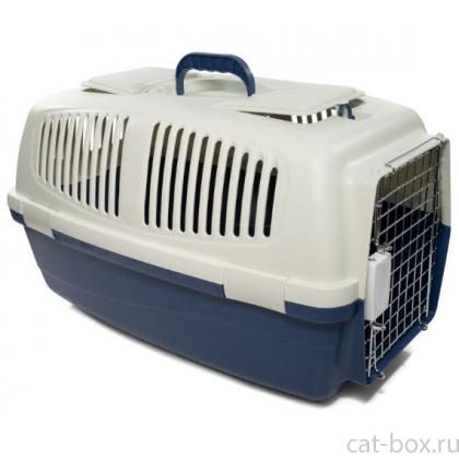 Переноска для животных FS02 с металлической дверцей M, 56*36,5*33см, индиго-0