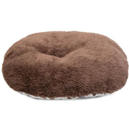 Лежанка овальная "Осенняя классика" S, коричневая, 45*40*16см-3