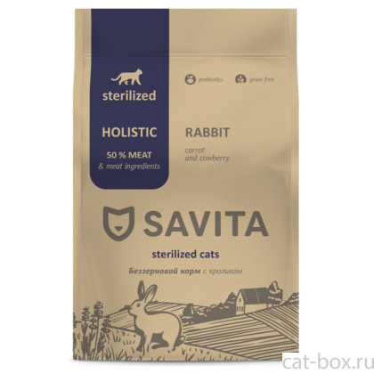 Беззерновой корм для стерилизованных кошек с кроликом Беззерновой корм для стерилизованных кошек с кроликом-0