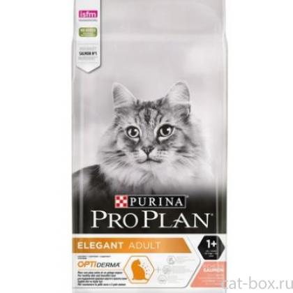 Для взрослых кошек, красивая шерсть и здоровая кожа, с лососем (Optiderma Elegant)-0