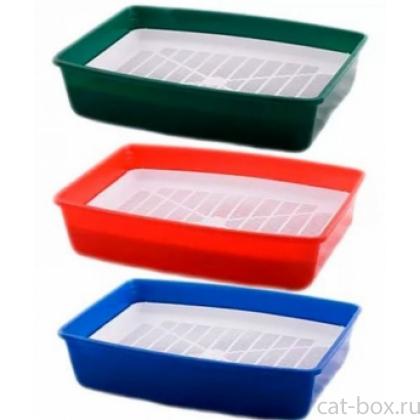 Туалет "ГЛУБОКИЙ С СЕТКОЙ",  КРАСНЫЙ  41,5*30,5*9 см-0