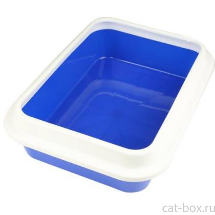 Туалет Премиум для кошек глубокий с бортиком 37*27*9,5см-0