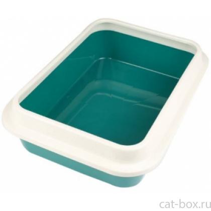 Туалет для кошек глубокий с бортиком 37*27*9,5см -0
