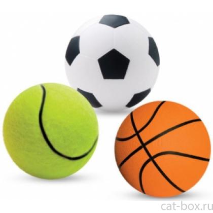 Набор мячиков для кошек и маленьких собак, 4см, 3 шт.-0