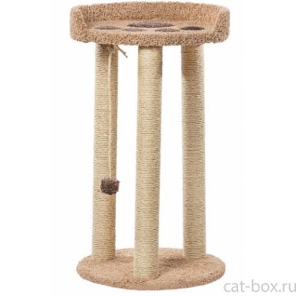 Когтеточка для кошек ковролиновая «МегаЛапа» 62*62*110 см, сизаль-0