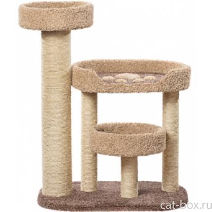 Когтеточка для кошек ковролиновая «Хортик» 87*57*114 см, сизаль-0