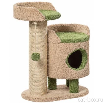 Комплекс для кошек ковролиновый «Зё» 65*42*90 см, сизаль-0