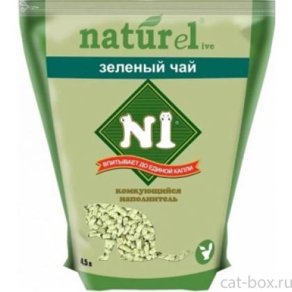 Комкующийся древесный (гималайский кедр) наполнитель Naturel "Зеленый чай" на 4,5 л-0