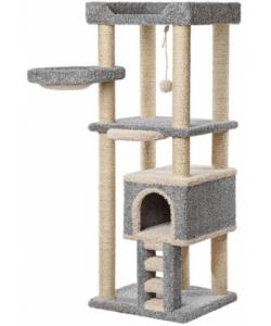 Комплекс для кошек ковролиновый «Проша» 67*62*179 см, сизаль