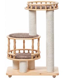 Когтеточка комплекс из дерева для кошек "Гугуша"  43*72*100 см
