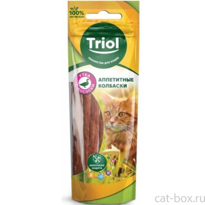 Аппетитные колбаски из утки с лососем для кошек (PT29)-0