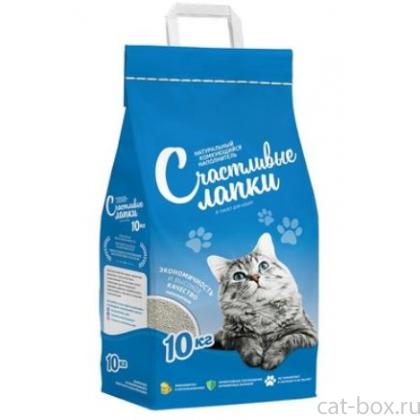 Комкующийся наполнитель "Счастливые лапки", кипрская глина-0