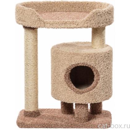 Комплекс для кошек ковролиновый «Кими» 67*42*85 см, сизаль-0