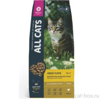 Корм сухой для взрослых кошек с курицей-0