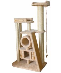 Комплекс когтеточка ковролиновый для кошек "Брюжа"  104*67*190 см, сизаль